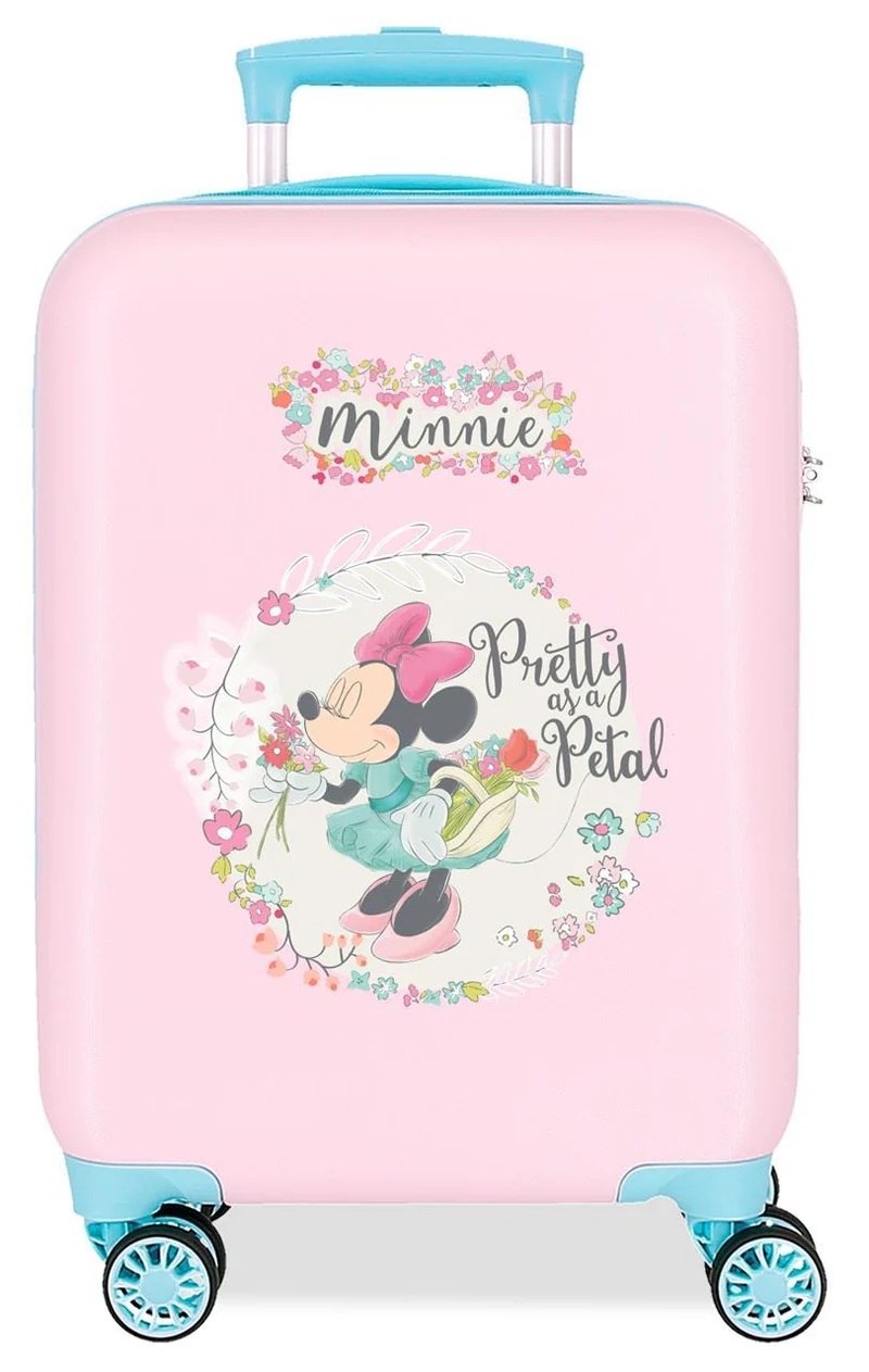 2411321 TROLLEY ABS 50 CM.4R. MINNIE FLORALS ROSA