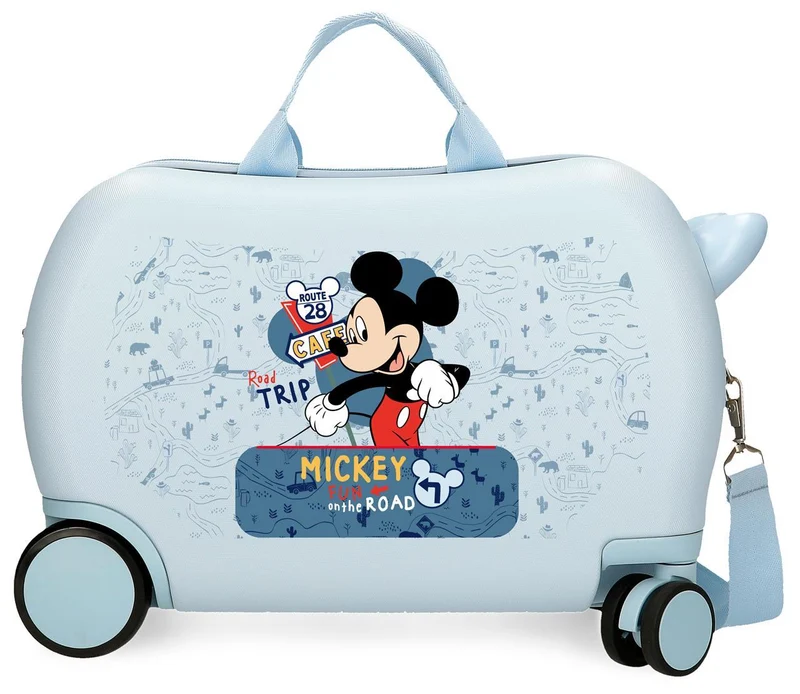 4951021 MALETA INF.ABS 4R.(2 MULTI.) 45CM. MICKEY ROAD TRIP