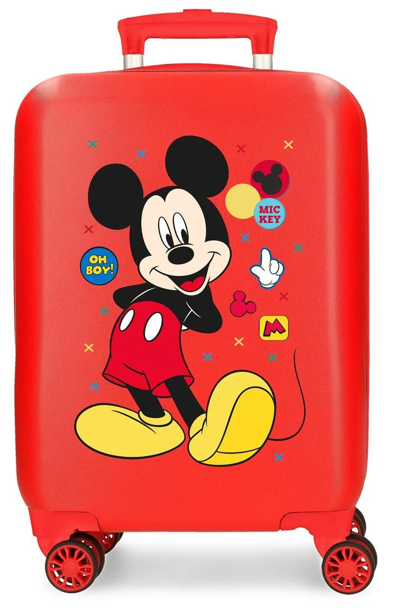 4681367 TROLLEY ABS 50 CM.4R. MICKEY ENJOY THE DAY
