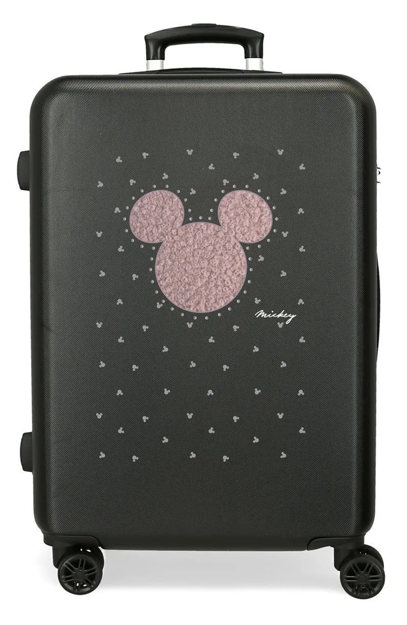 3821221 TROLLEY ABS 65CM.4R. MICKEY STUD NEGRO