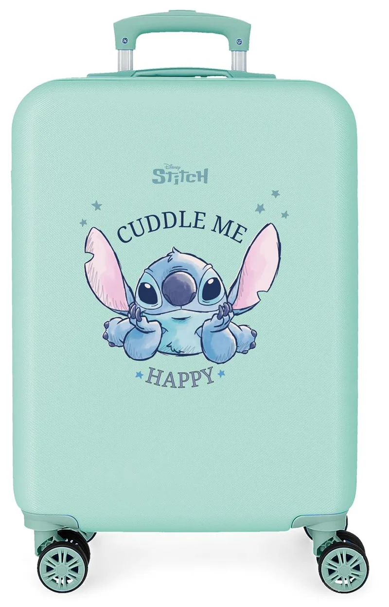 3111142 TROLLEY ABS 55CM.4R. STITCH CUDDLE ME HAPPY TURQ