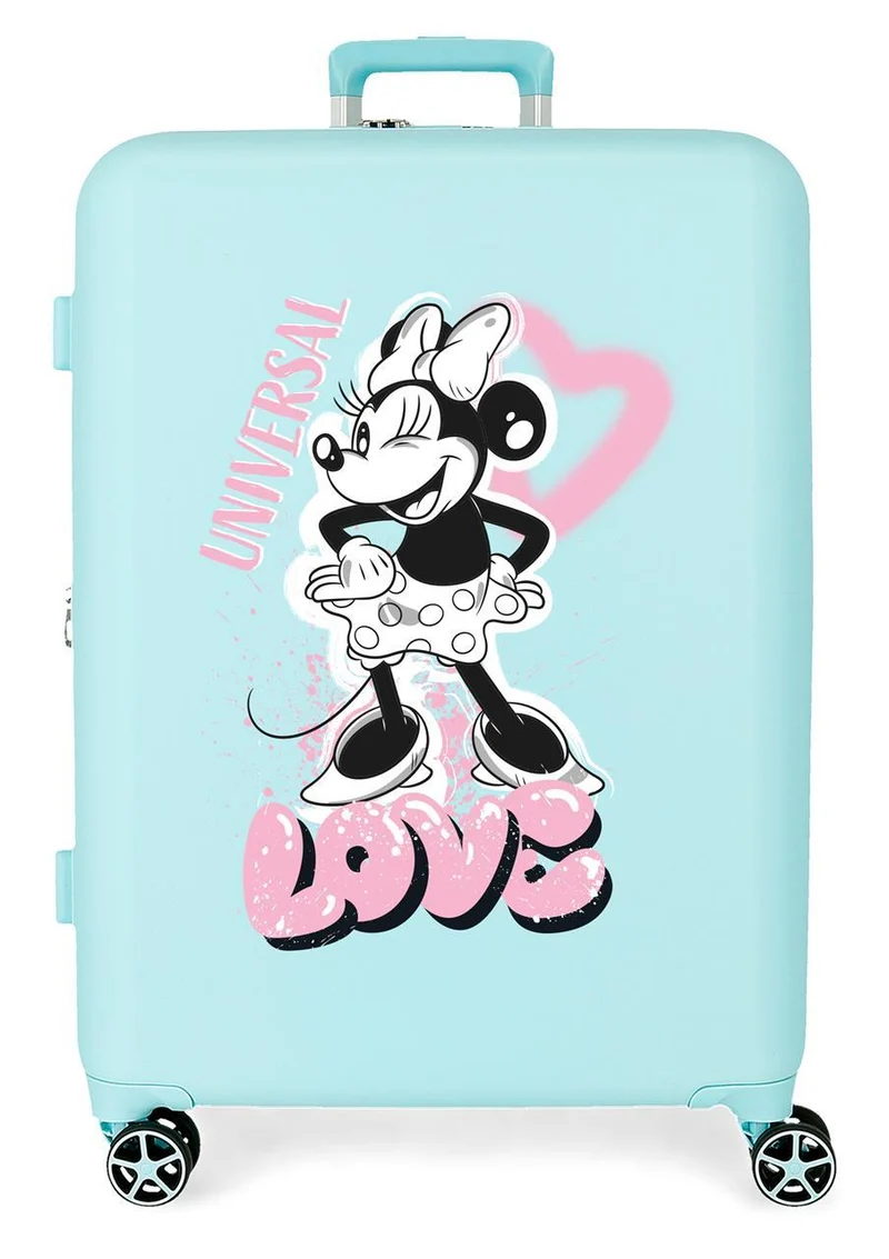 3739423 TROLLEY ABS 70CM.C/EXP. 4R.MINNIE HEART TURQUESA