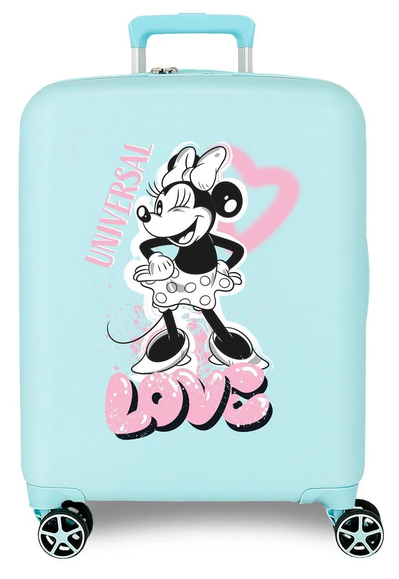 3739323 TROLLEY ABS 55CM.4R. MINNIE HEART TURQUESA
