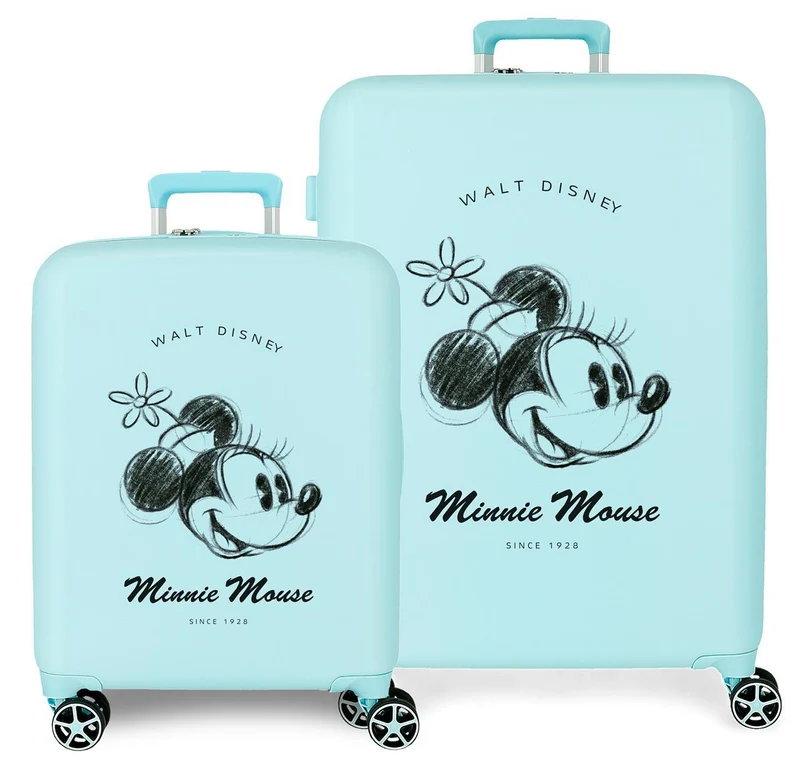 3739721 SET/2 TROLLEY ABS 55-70CM.4R.MINNIE YOU ARE MAGIC