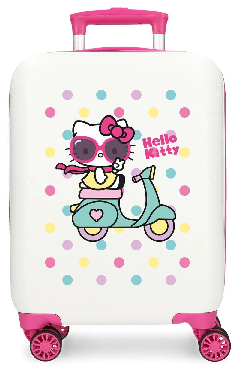4231322 TROLLEY ABS 50 CM.4R HELLO KITTY GIRL GANG BLANCO