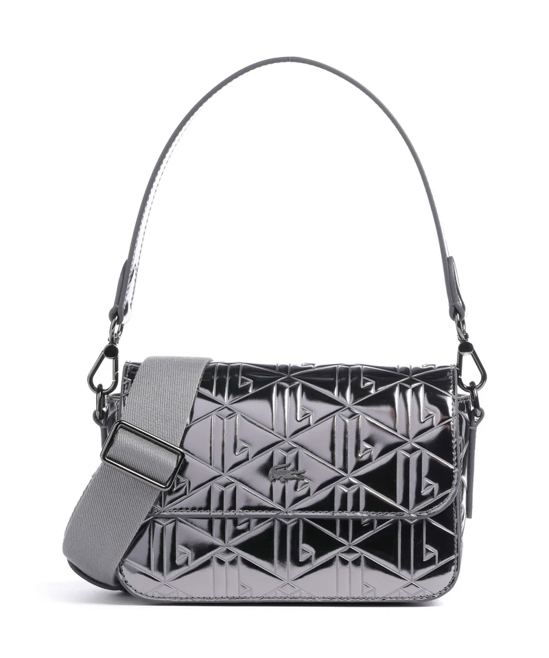 Lacoste Holiday Sac porté épaule shiny dark silver