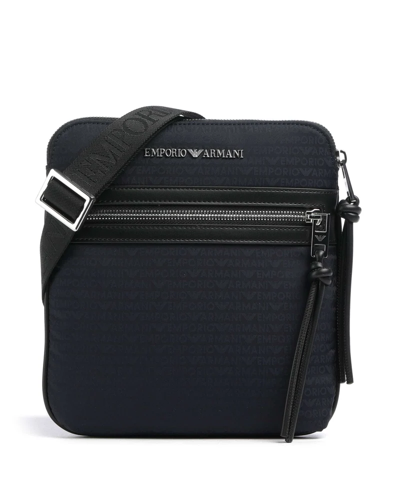 Emporio Armani Monogram Sac bandoulière iconico blu navy