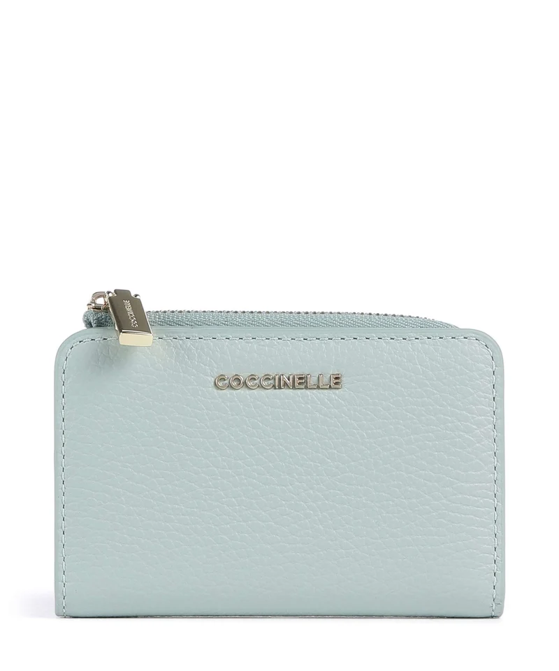 Coccinelle Metallic Soft Portefeuille aquamarine