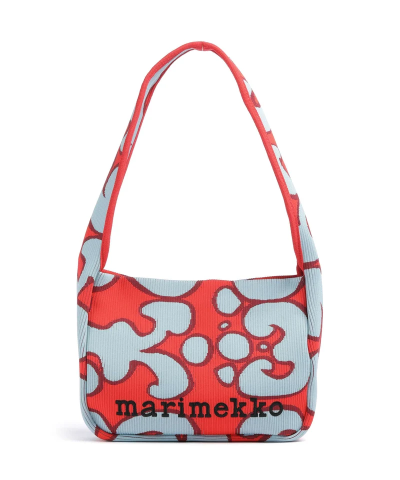 Marimekko Knitted Keidas Sac porté épaule light blue/red
