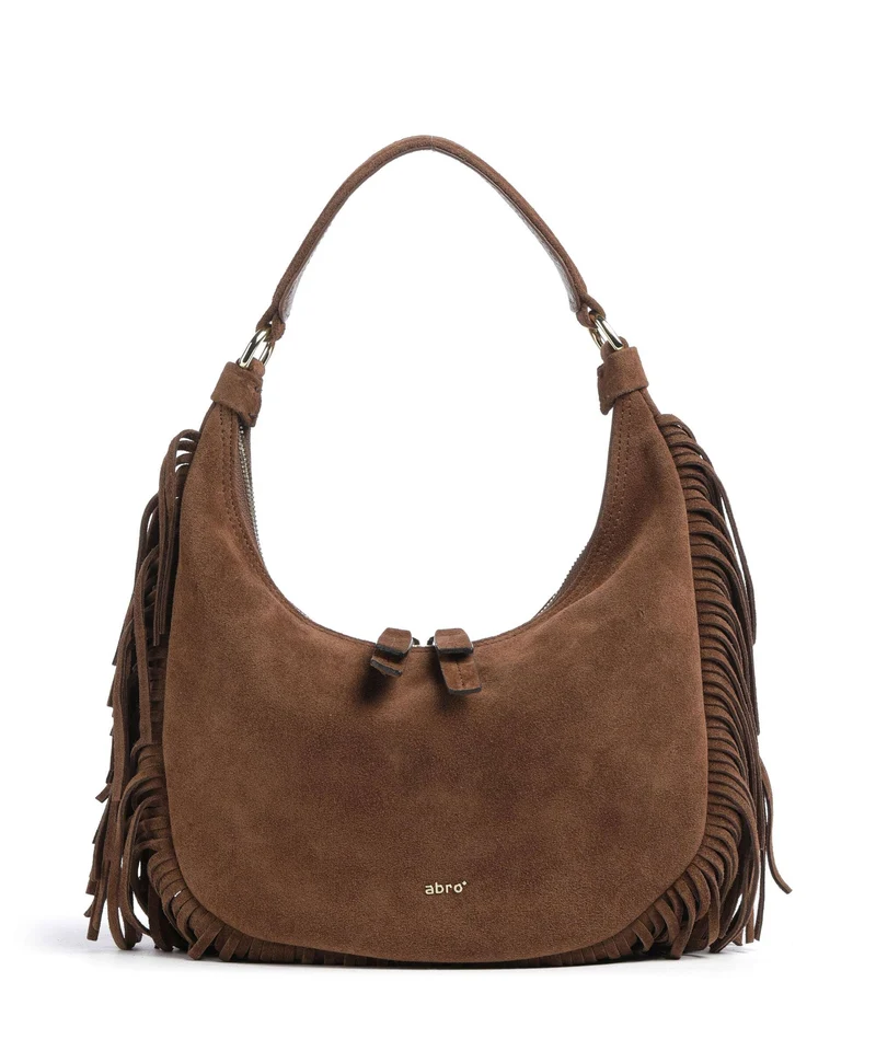 Abro Suede Nana Small Sac fourre-tout wood