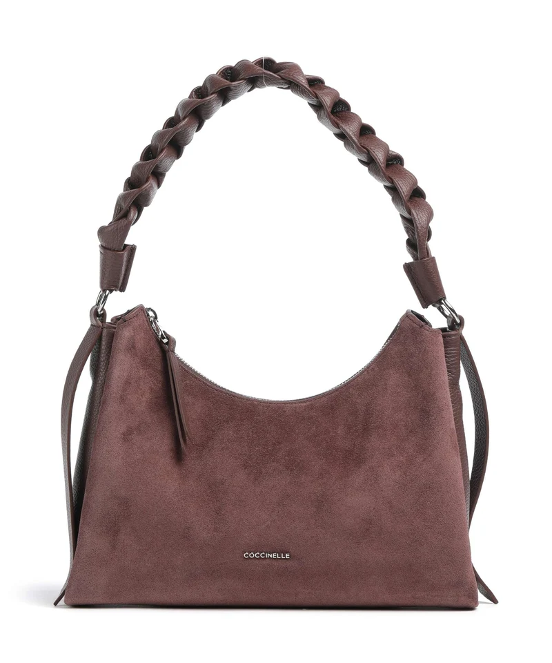 Coccinelle Boheme Suede Sac porté épaule berry