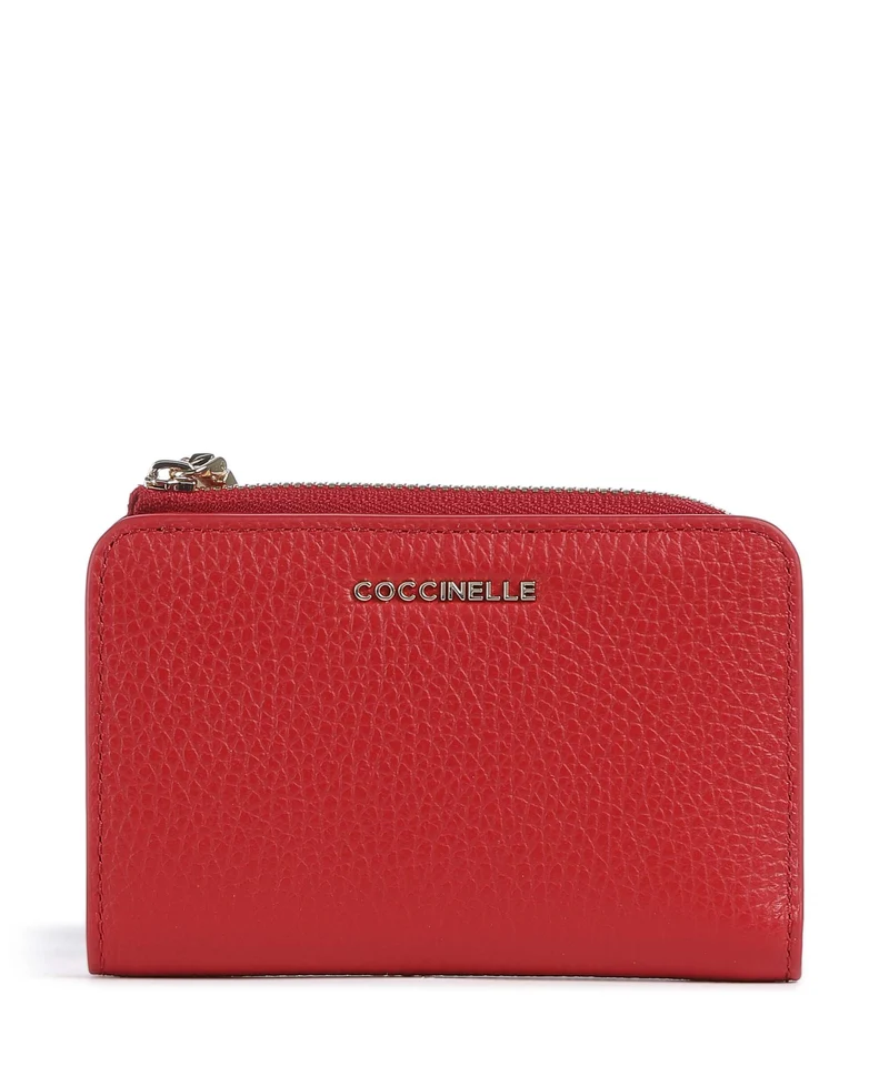Coccinelle Metallic Soft Portefeuille scarlet