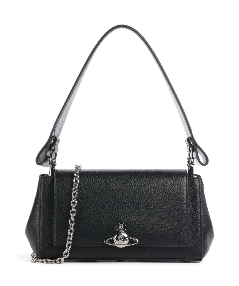 Vivienne Westwood Hazel Grain Medium Sac porté épaule black