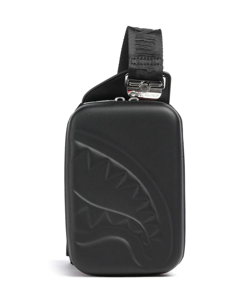 Sprayground Printed Zipper Shark Sac sling black