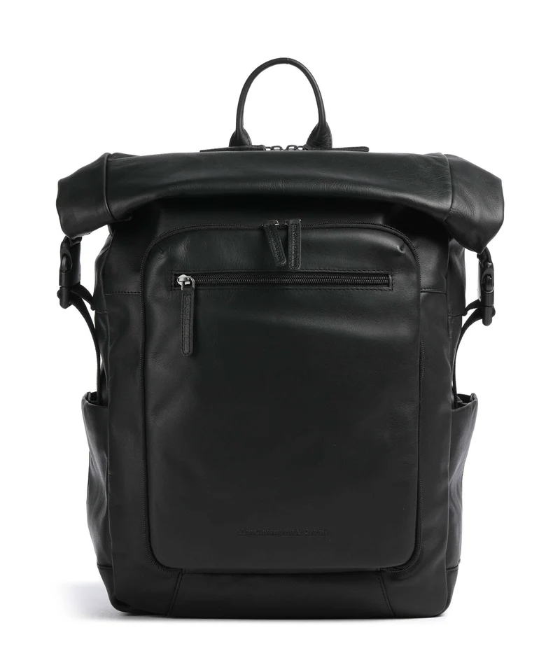 The Chesterfield Brand Wax Pull Up Cow Remo Sac à dos roll-top black