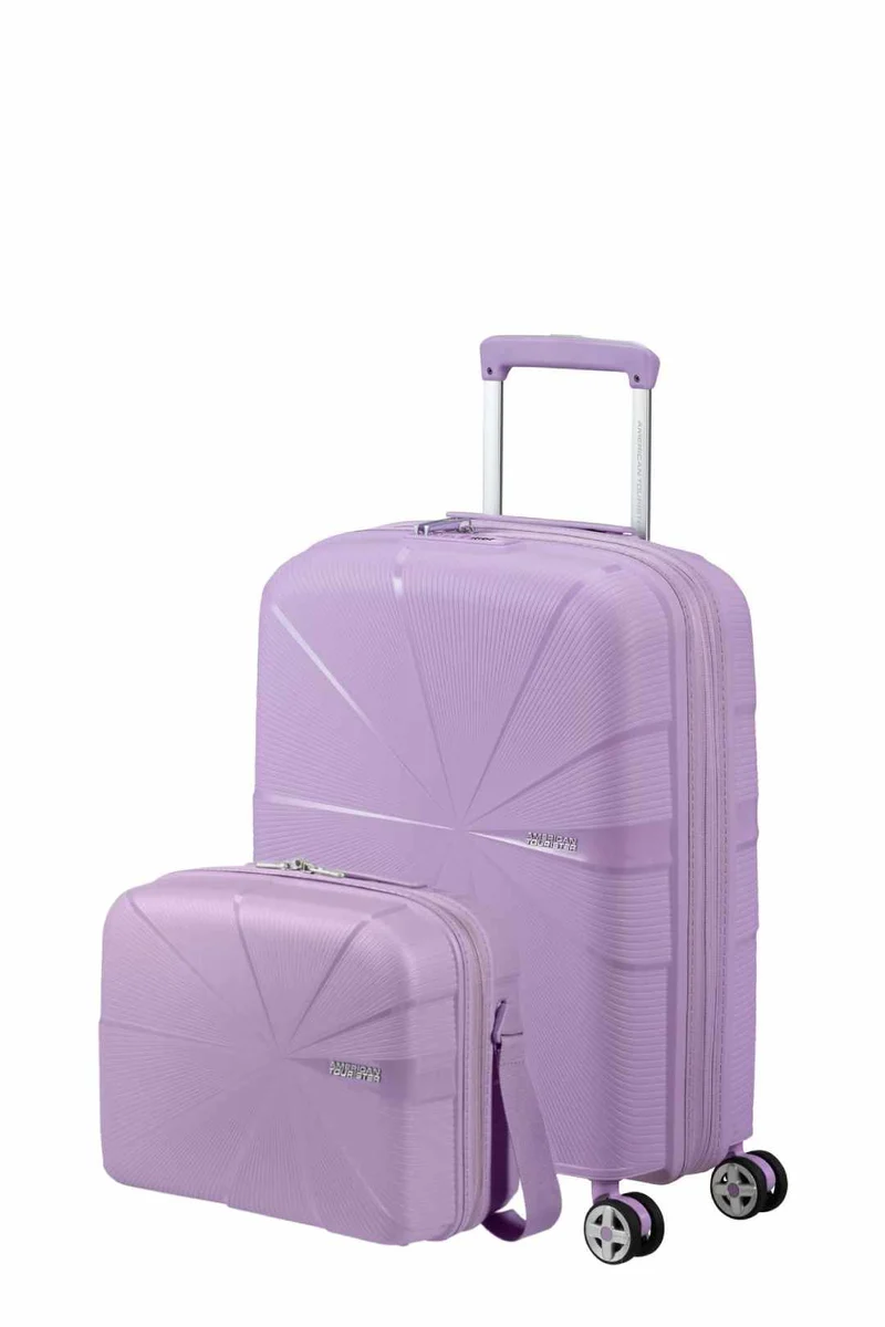 Pack Maleta Cabina + Neceser STARVIBE de American Tourister -Lila