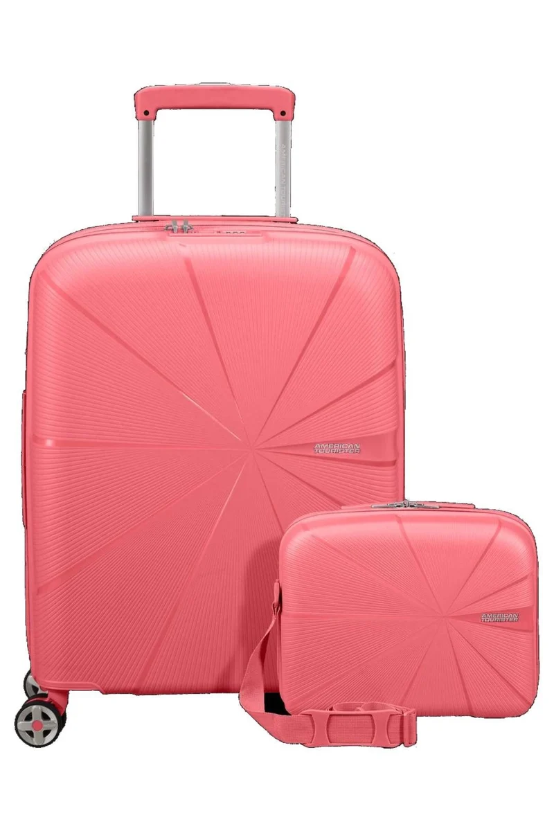 Pack Maleta Cabina + Neceser STARVIBE de American Tourister - Rosa