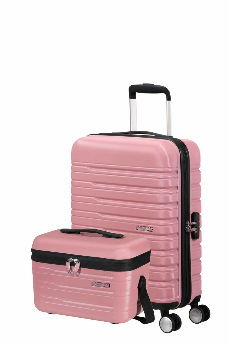 Pack Maleta Cabina + Neceser FLASHLINE de American Tourister - Rosa