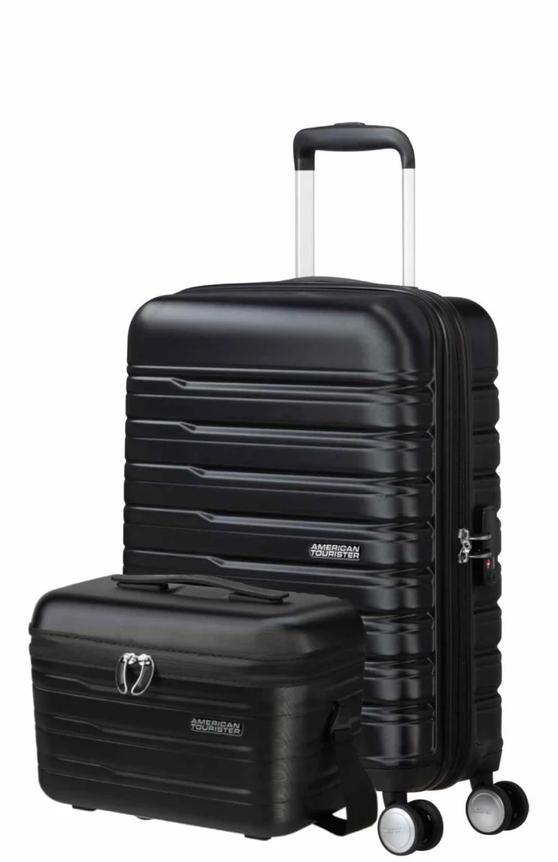 Pack Maleta Cabina + Neceser FLASHLINE de American Tourister - Negro