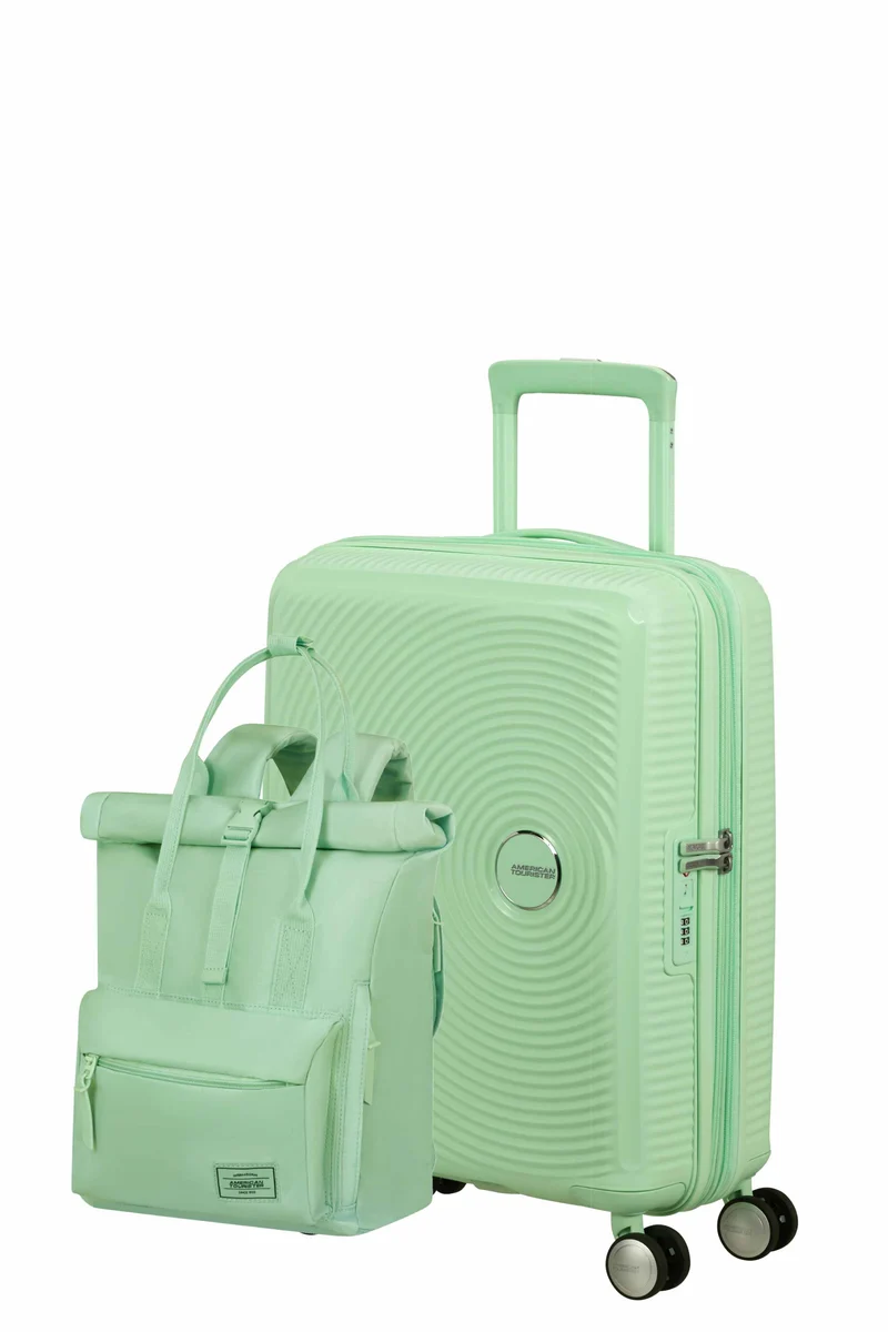 Pack Maleta Cabina SoundBox + Mochila Urban groove de American Tourister - Verde pastel