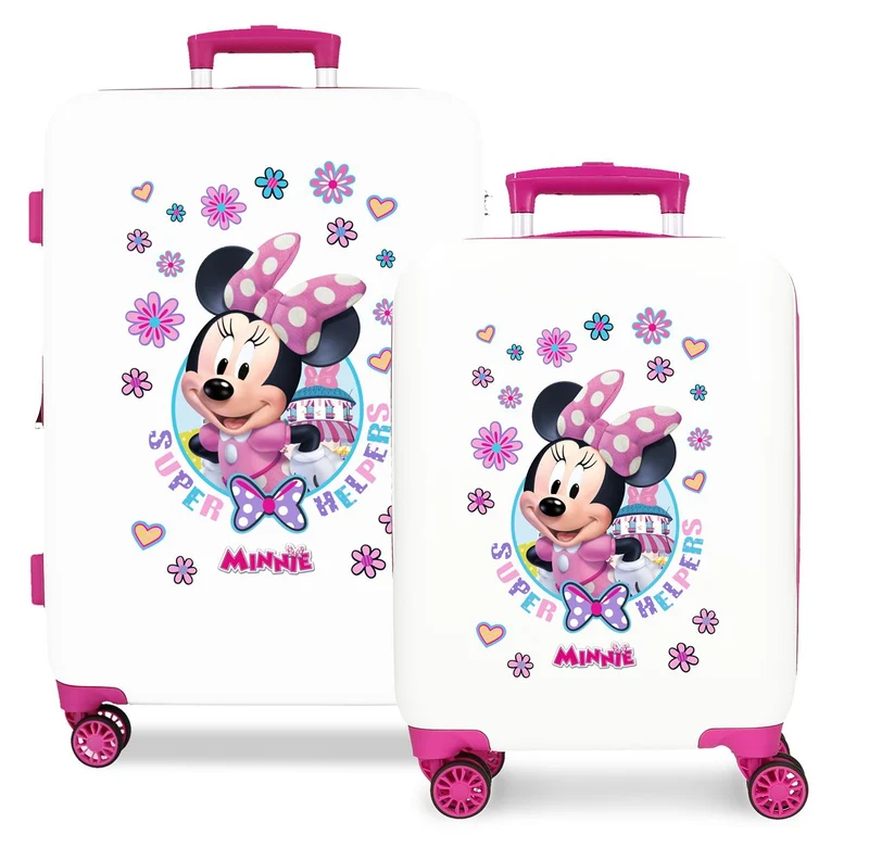4571463 SET 2/TROLLEY ABS 55-65CM.4R.MINNIE HAPPY HELPERS