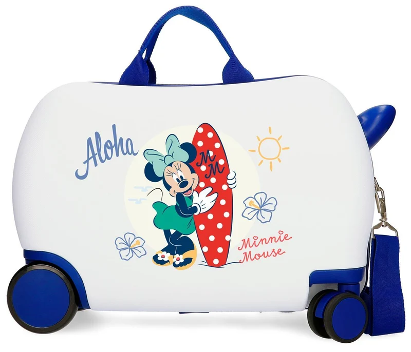 4771044 MALETA INF.ABS 4R.(2 MULTI.) 45CM. MINNIE ALOHA BLAN