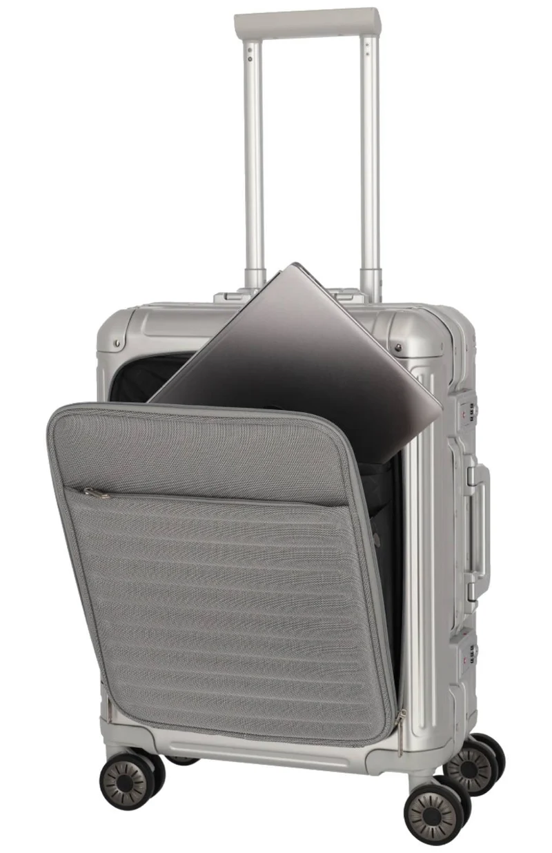 TRAVELITE – Maleta ALUMINIO NEXT 2.0 con Bolsillo para PC 15.6" – CABINA 55CM