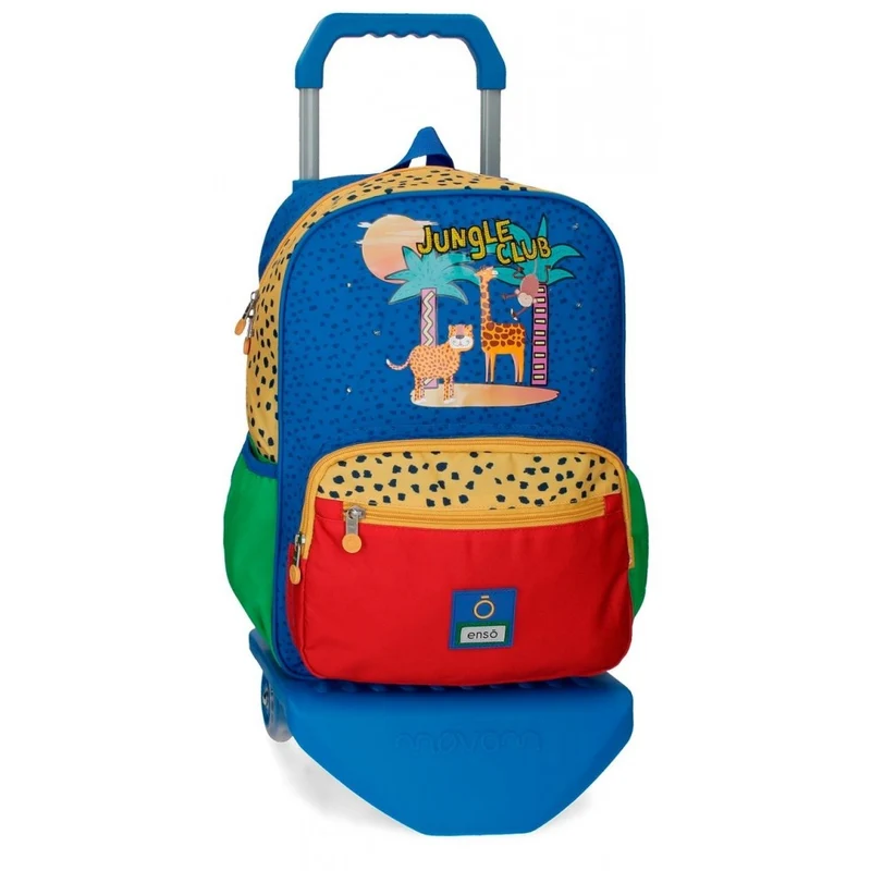 Mochila Escolar Enso Jungle Club con carro