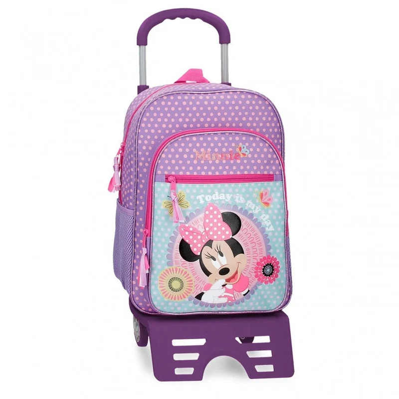 Mochila escolar Minnie Today is my day con carro 40 cm