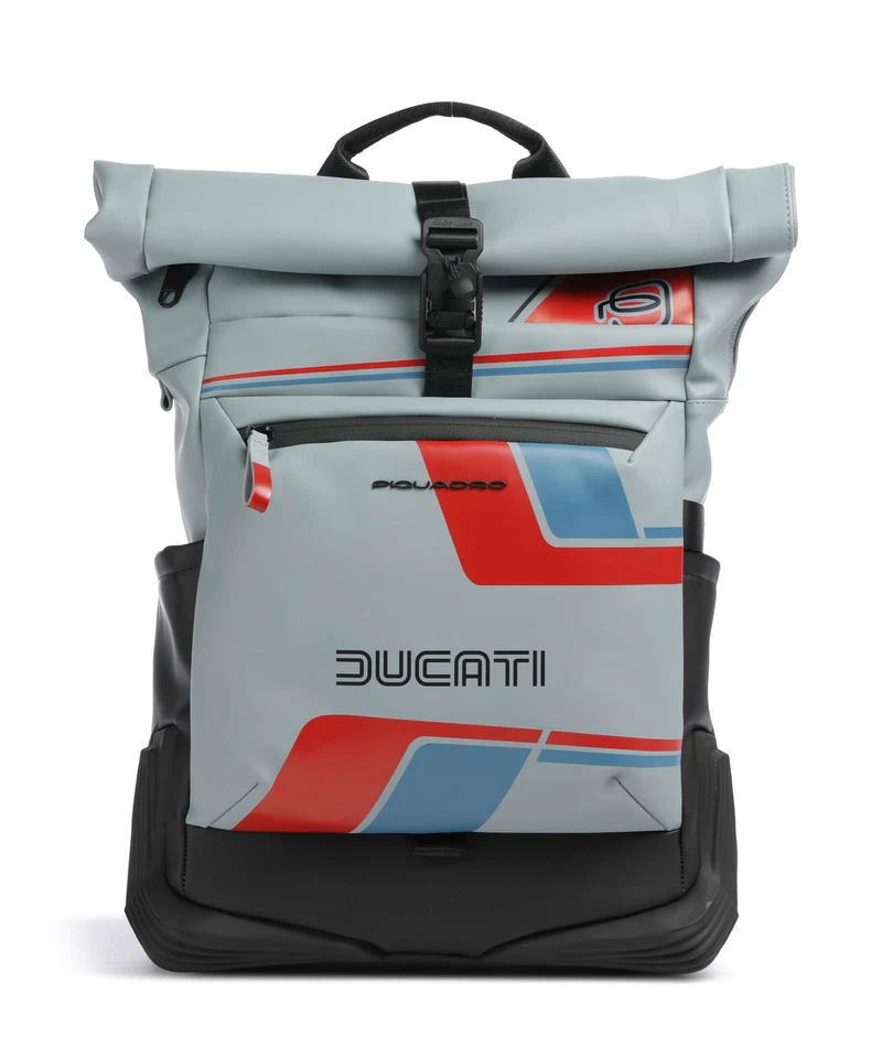 Piquadro Ducati C2OWD Sac à dos roll-top blue/black