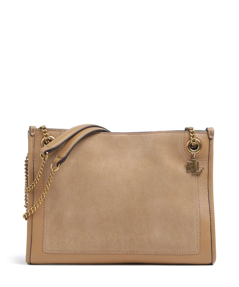 Lauren Ralph Lauren Bradley Medium Sac porté épaule camel