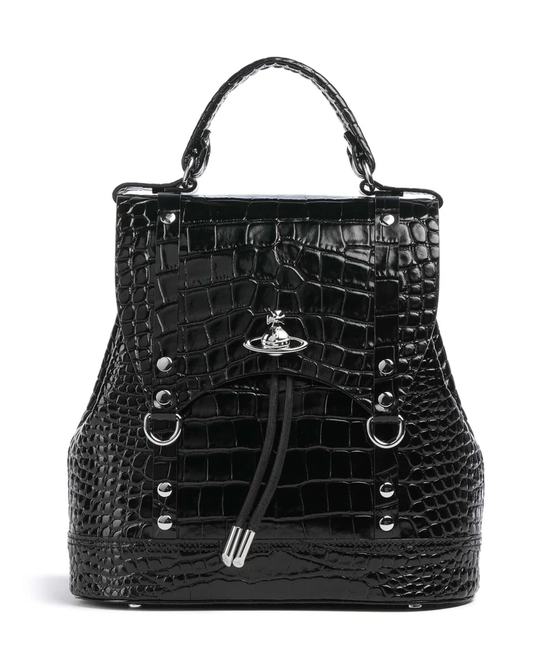 Vivienne Westwood Max Embossed Croc Small Sac à dos black