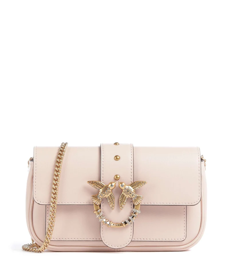Pinko Love One Pocket New Buckle Sac bandoulière rosa cammeo/antique gold