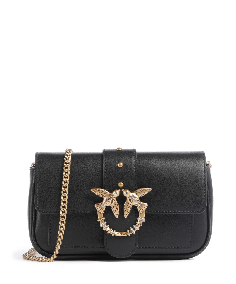 Pinko Love One Pocket New Buckle Sac bandoulière nero/antique gold