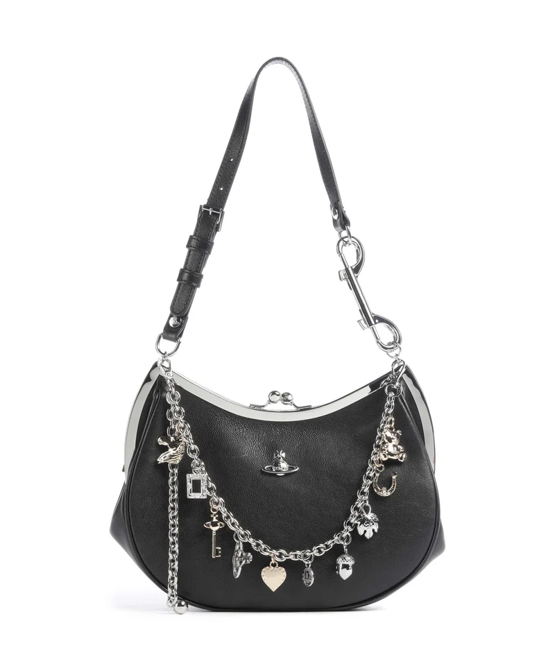 Vivienne Westwood Charm Frame Supple Sac porté épaule black