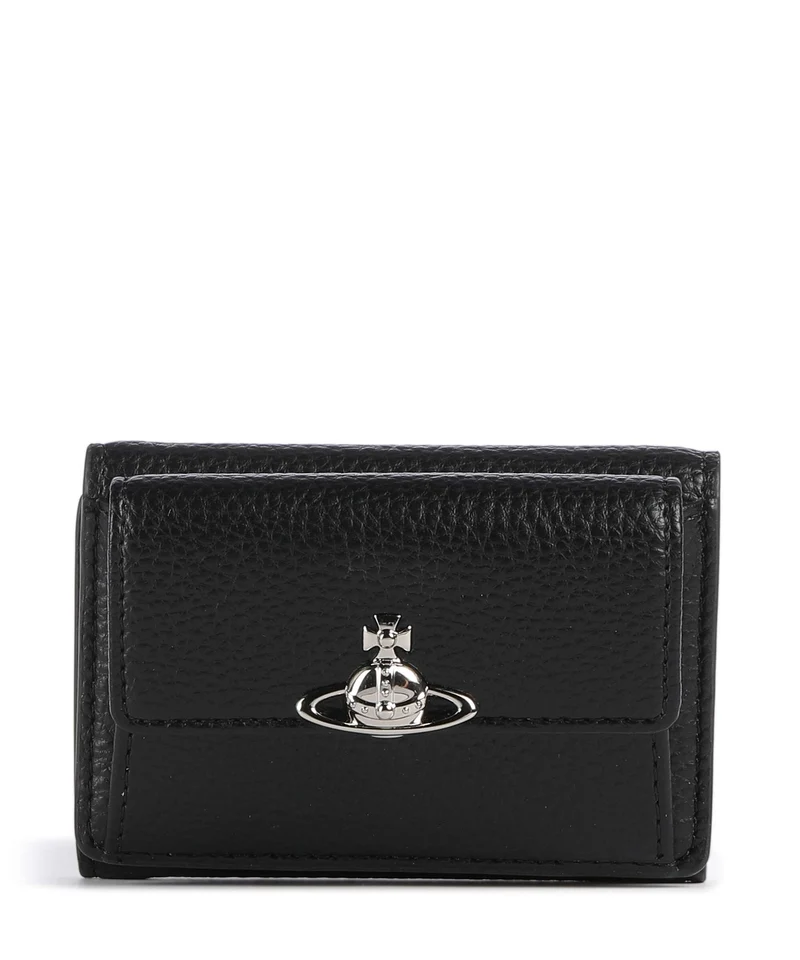 Vivienne Westwood Small Flap Grain Portefeuille black