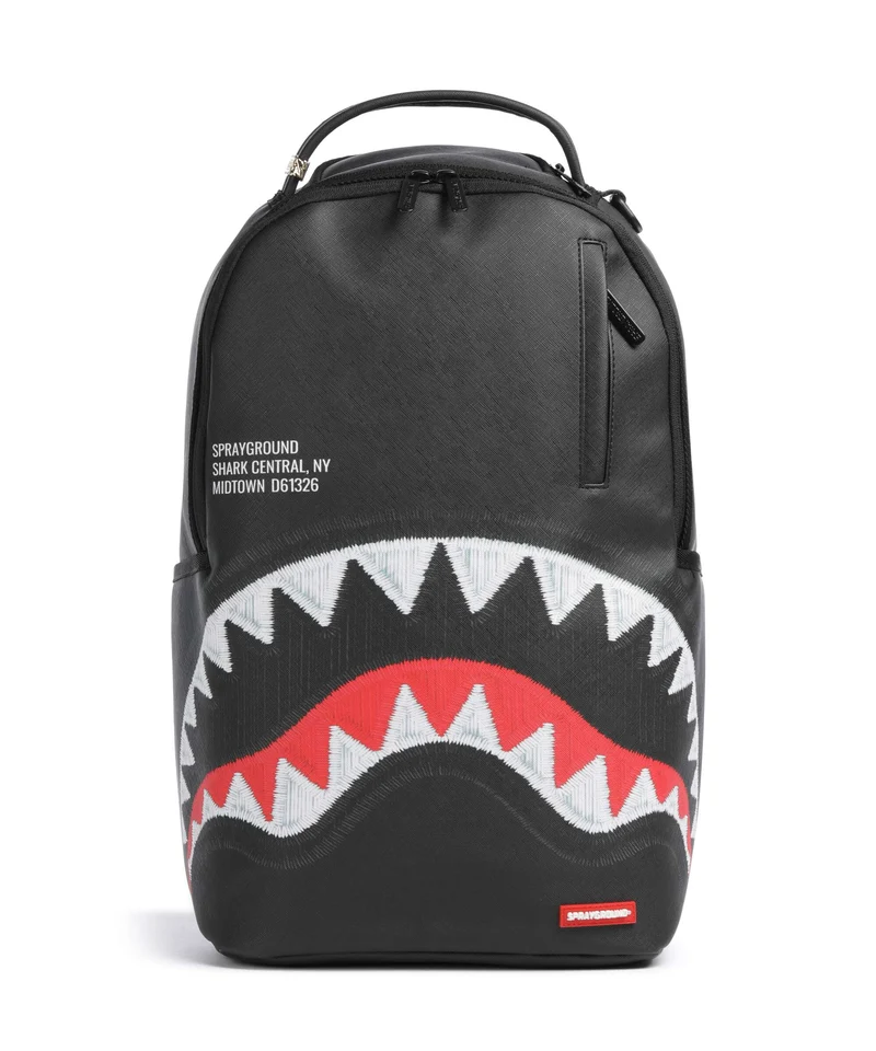 Sprayground Shark Central Black Embroidered Shark Sac à dos black