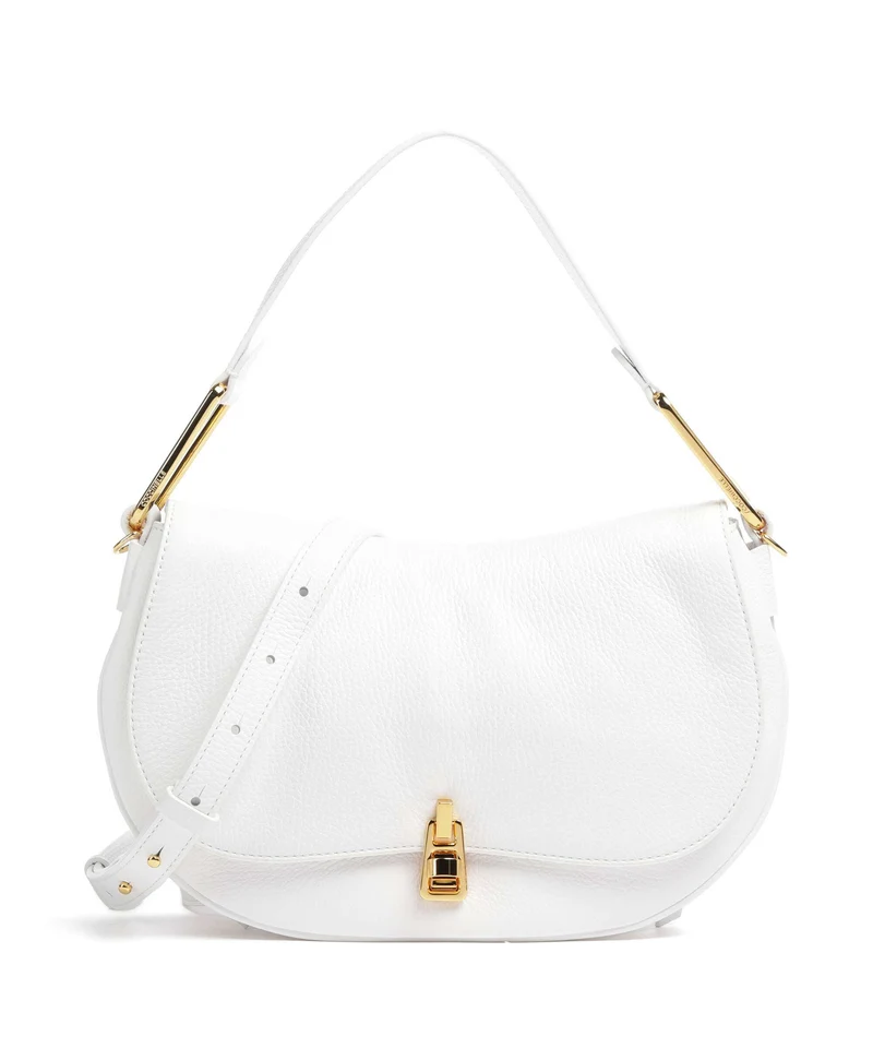 Coccinelle Magie Soft Sac porté épaule brillant white