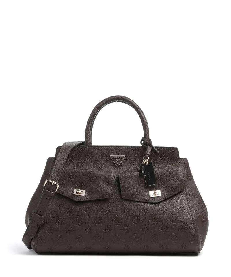 Guess Blake Large Sac à main brown logo