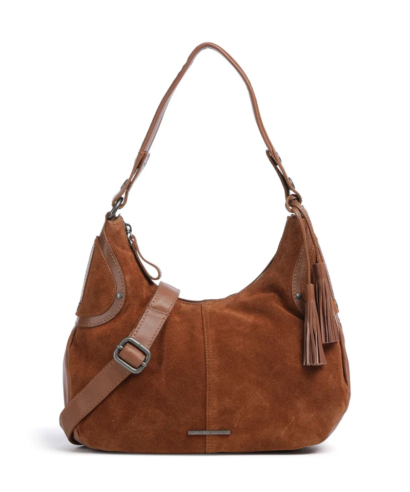 Spikes & Sparrow Suede Mix Anne-Lou Sac fourre-tout mocca