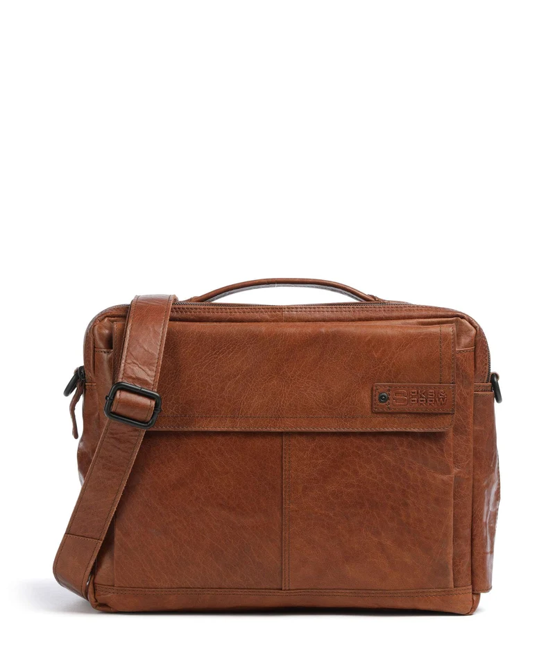 Spikes & Sparrow Bronco Henry Porte-document brandy