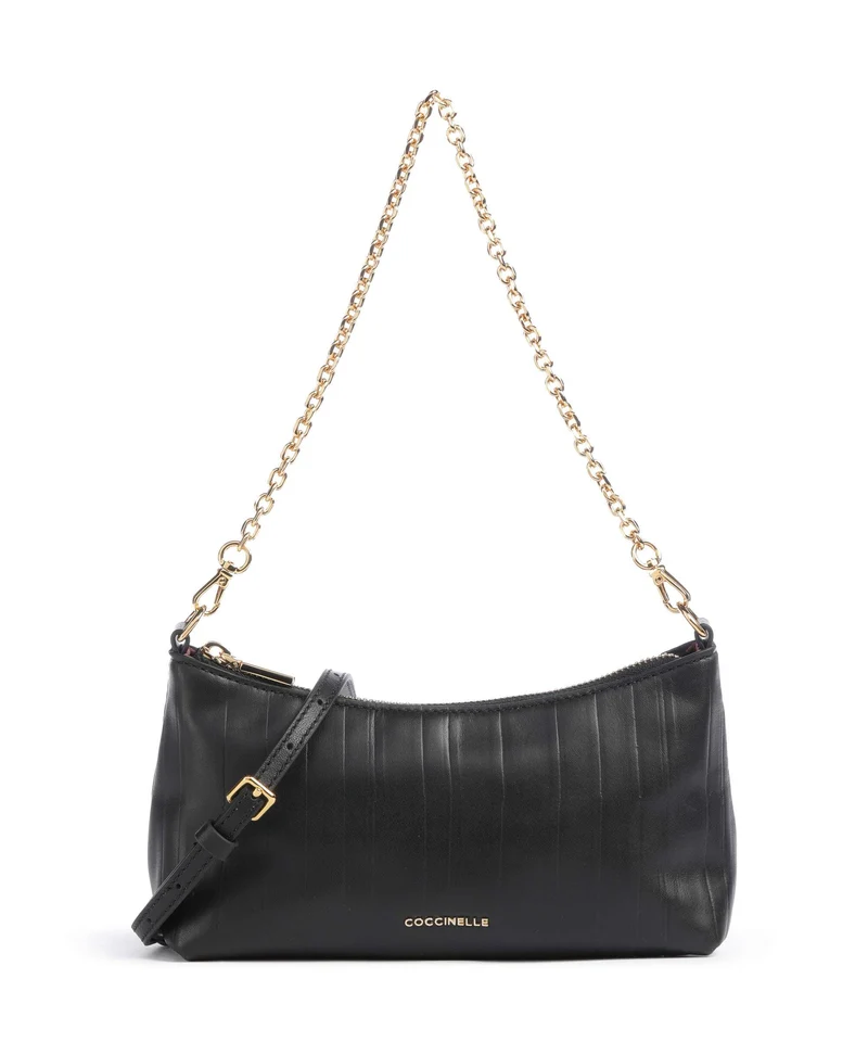 Coccinelle Aura Plisse Sac porté épaule noir