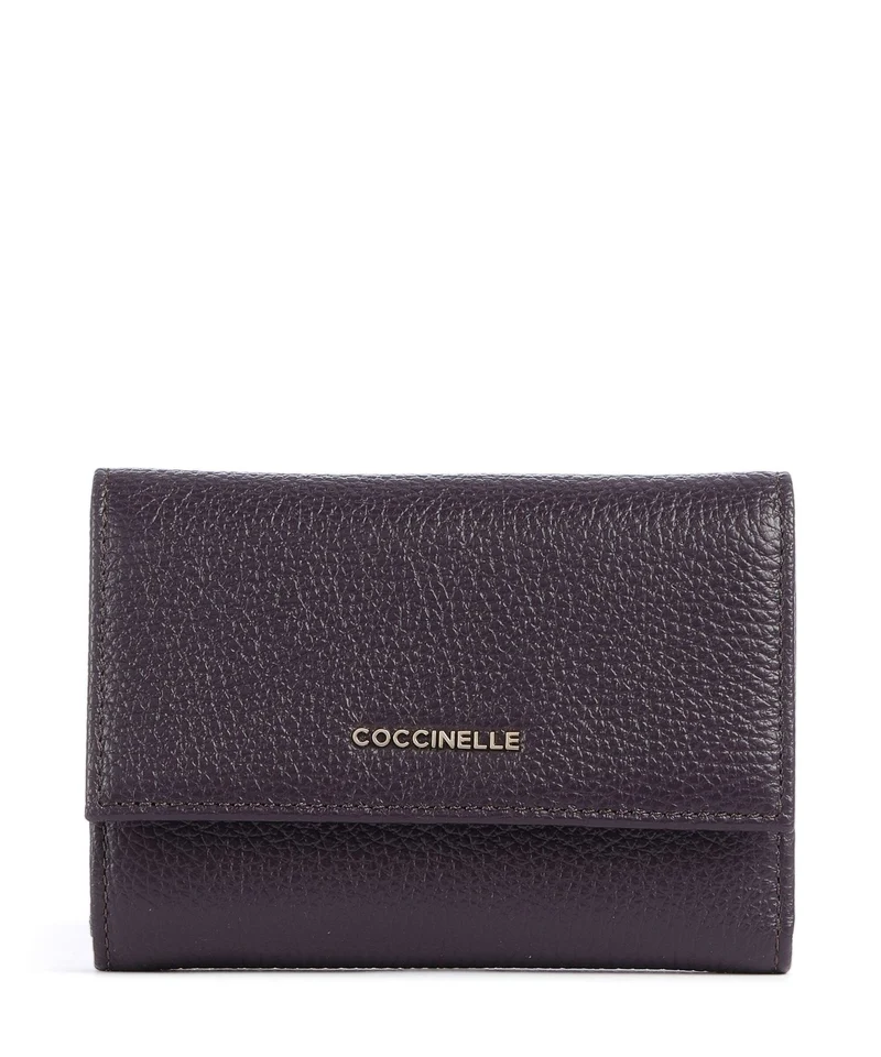 Coccinelle Metallic Soft Portefeuille prune