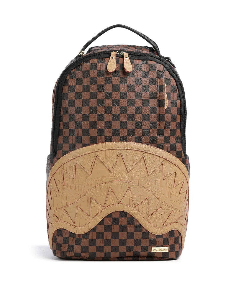 Sprayground Embossed Check Brown Sac à dos multicolour