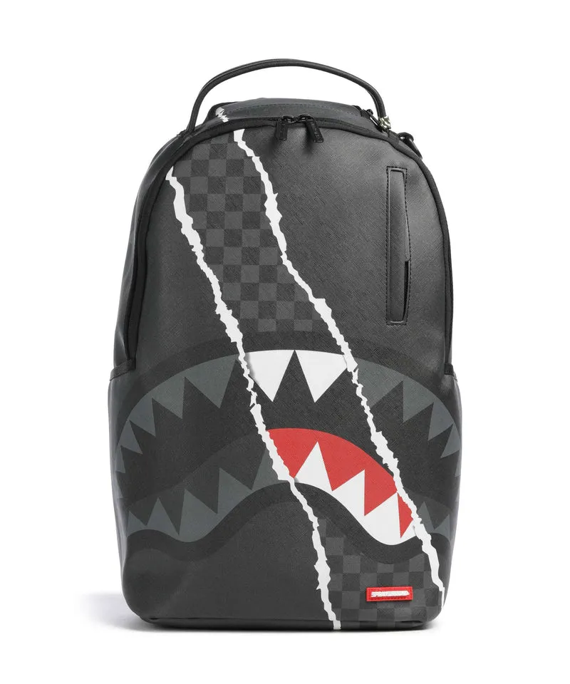 Sprayground Center Rip Revealing Gray Check Sac à dos black