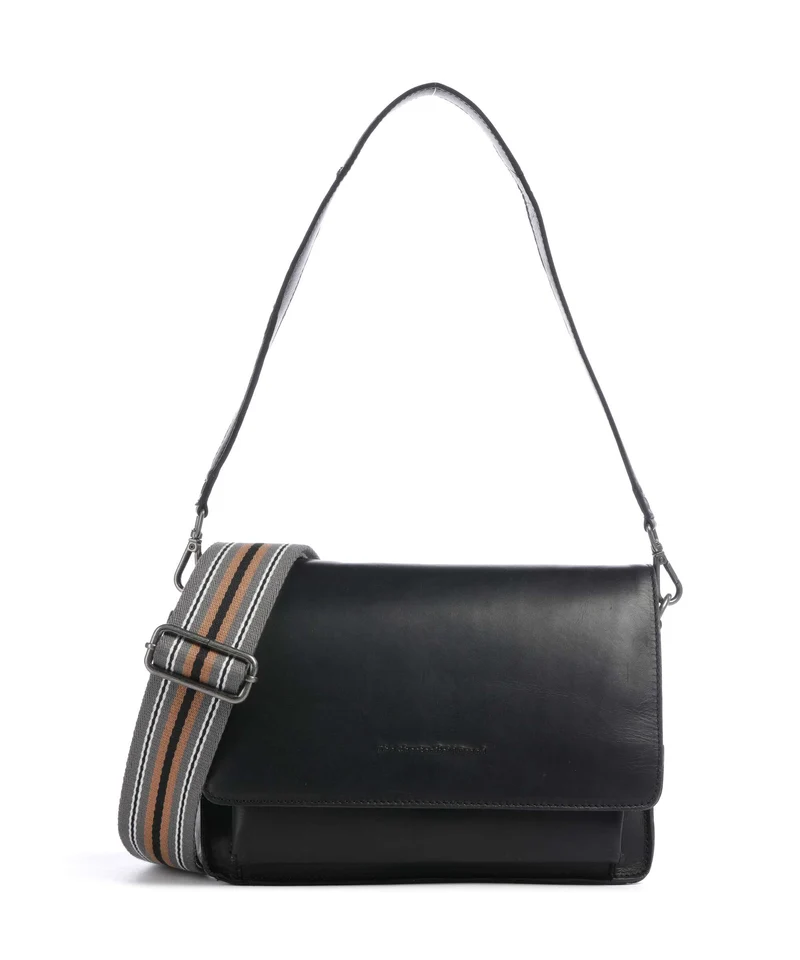 The Chesterfield Brand Wax Pull Up Cow Aviles Sac porté épaule black