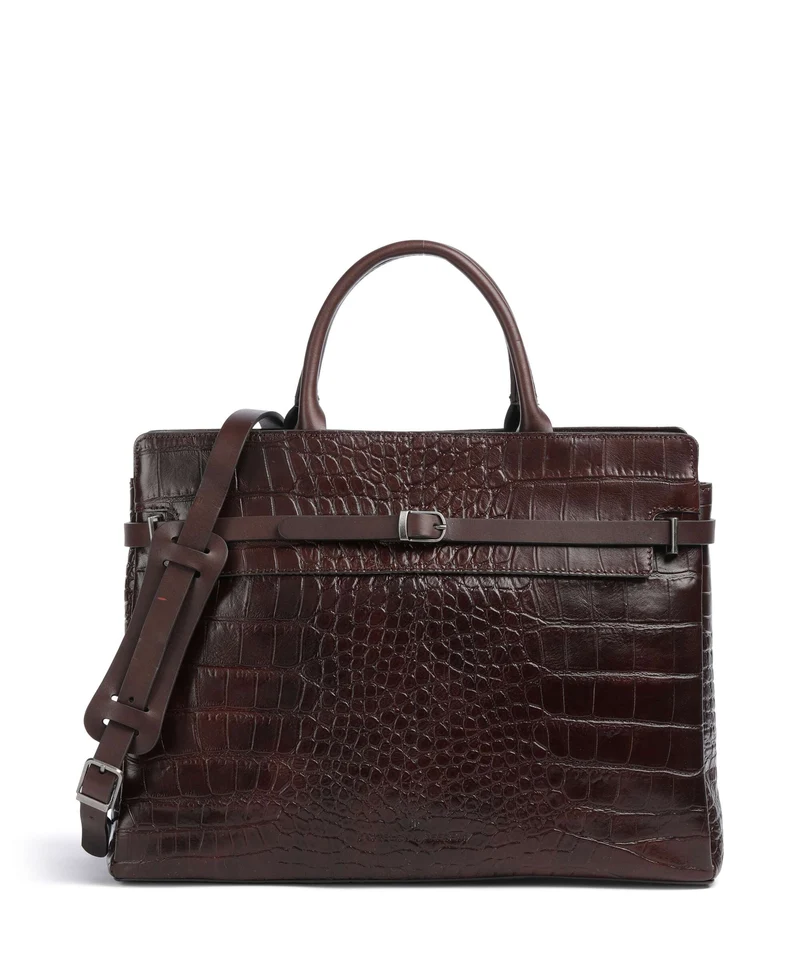 Castelijn & Beerens Croco Kaat Porte-document mocca