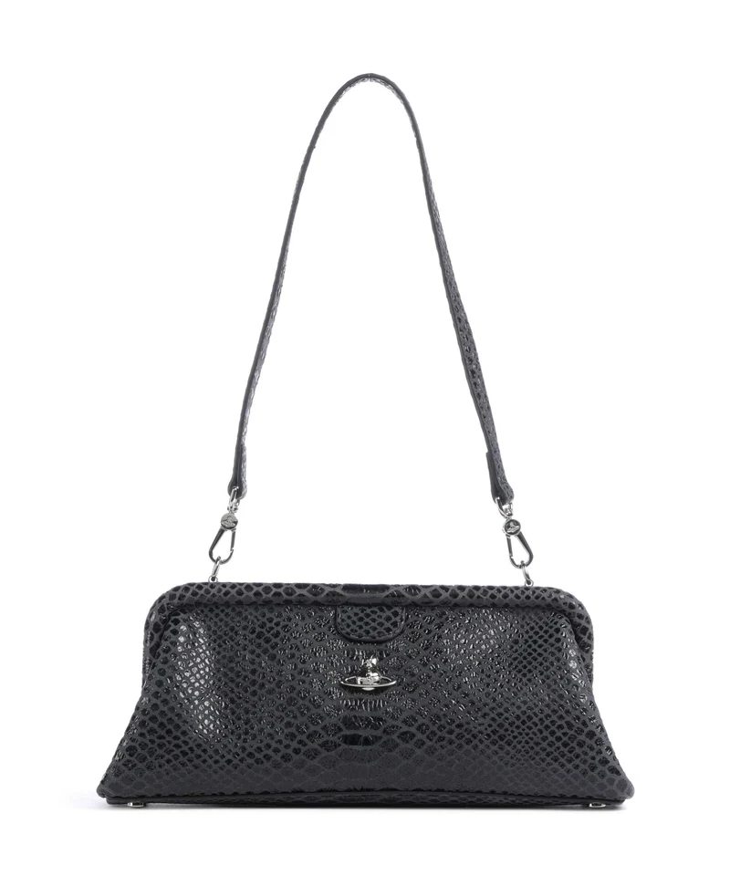 Vivienne Westwood Jane Snake Effect Sac porté épaule dark grey