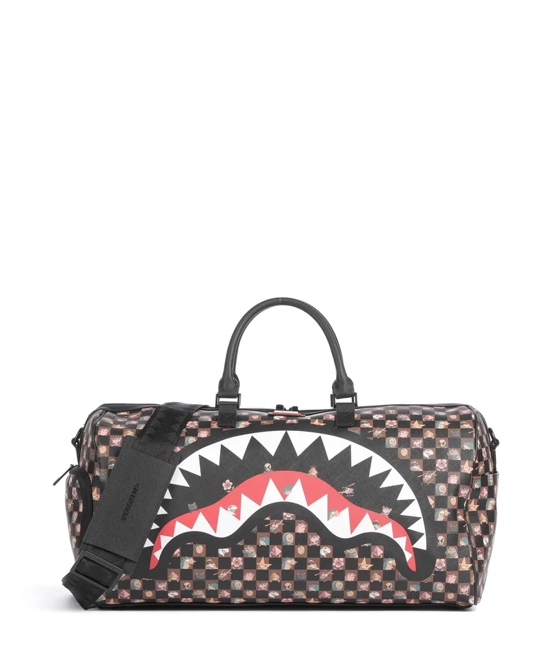 Sprayground Peeking Characters Remix Sac week-end brown