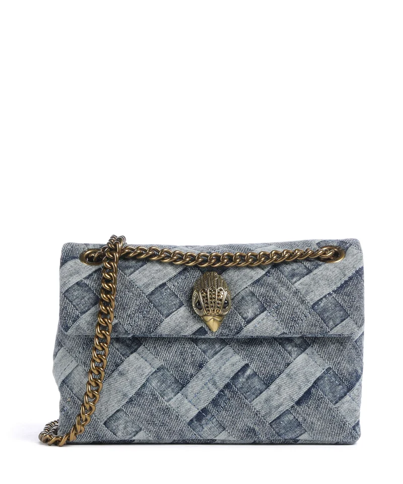 Kurt Geiger Kensington Mini Sac porté épaule denim